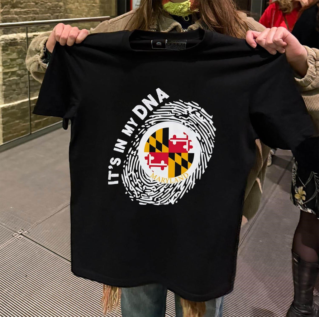 Maryland Flag Fingerprint It’s In My DNA Graphic shirt