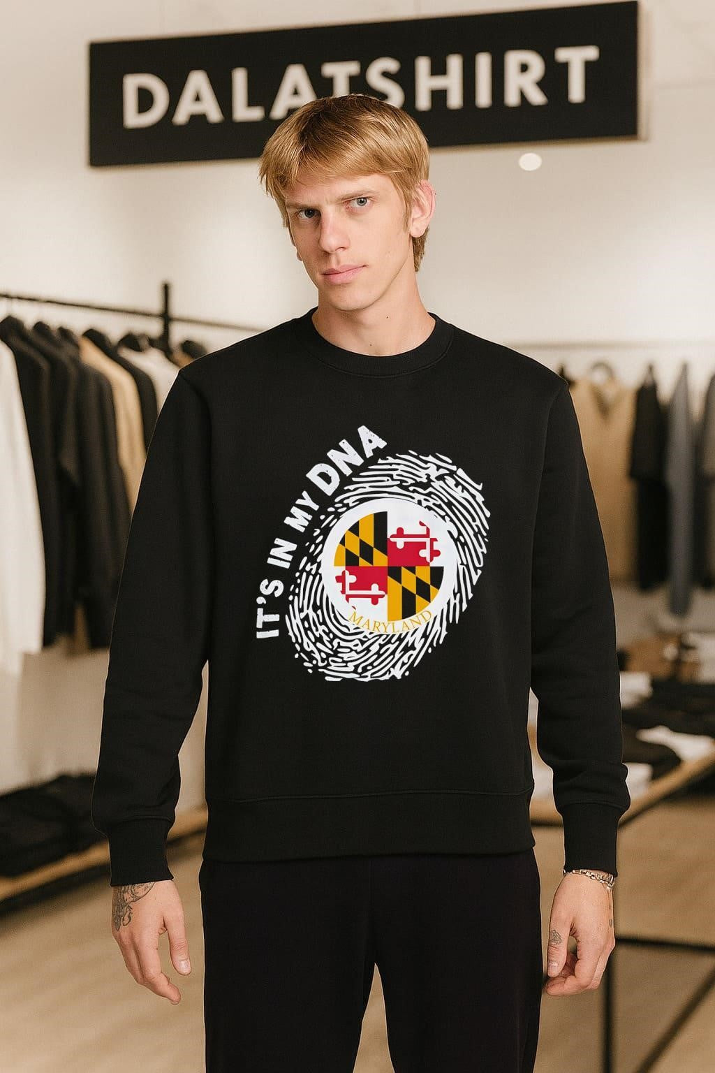 Maryland Flag Fingerprint It’s In My DNA Graphic shirt