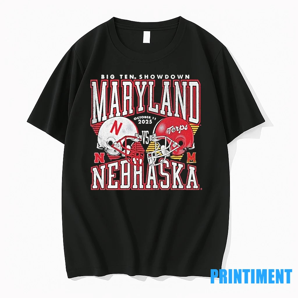 Maryland Terrapins Vs Nebraska Cornhuskers 2025 Big Ten Showdown Football Tshirts Sweater