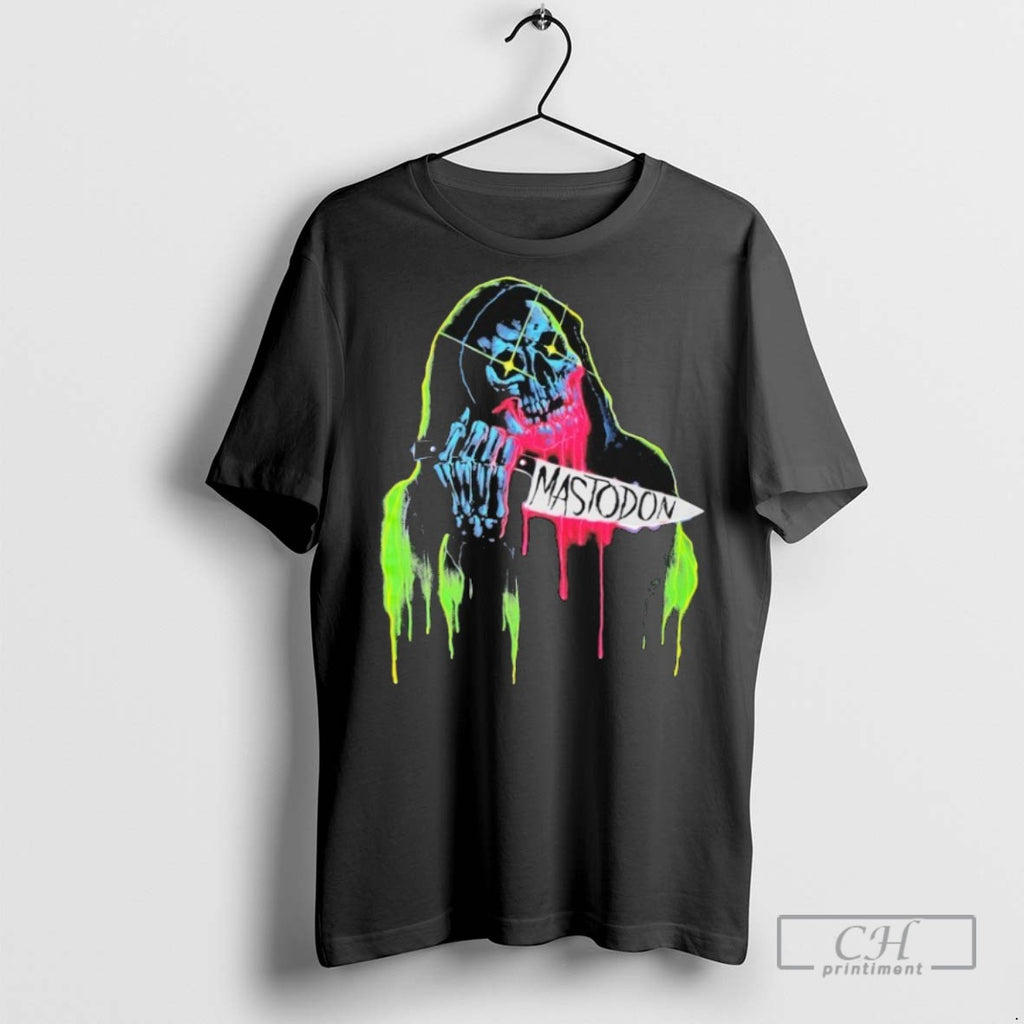 Mastodon Neon Knife Skull Reaper T Shirts
