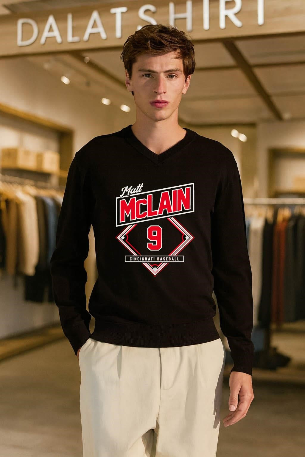 Matt McLain 9 Cincinnati Baseball Diamond shirt