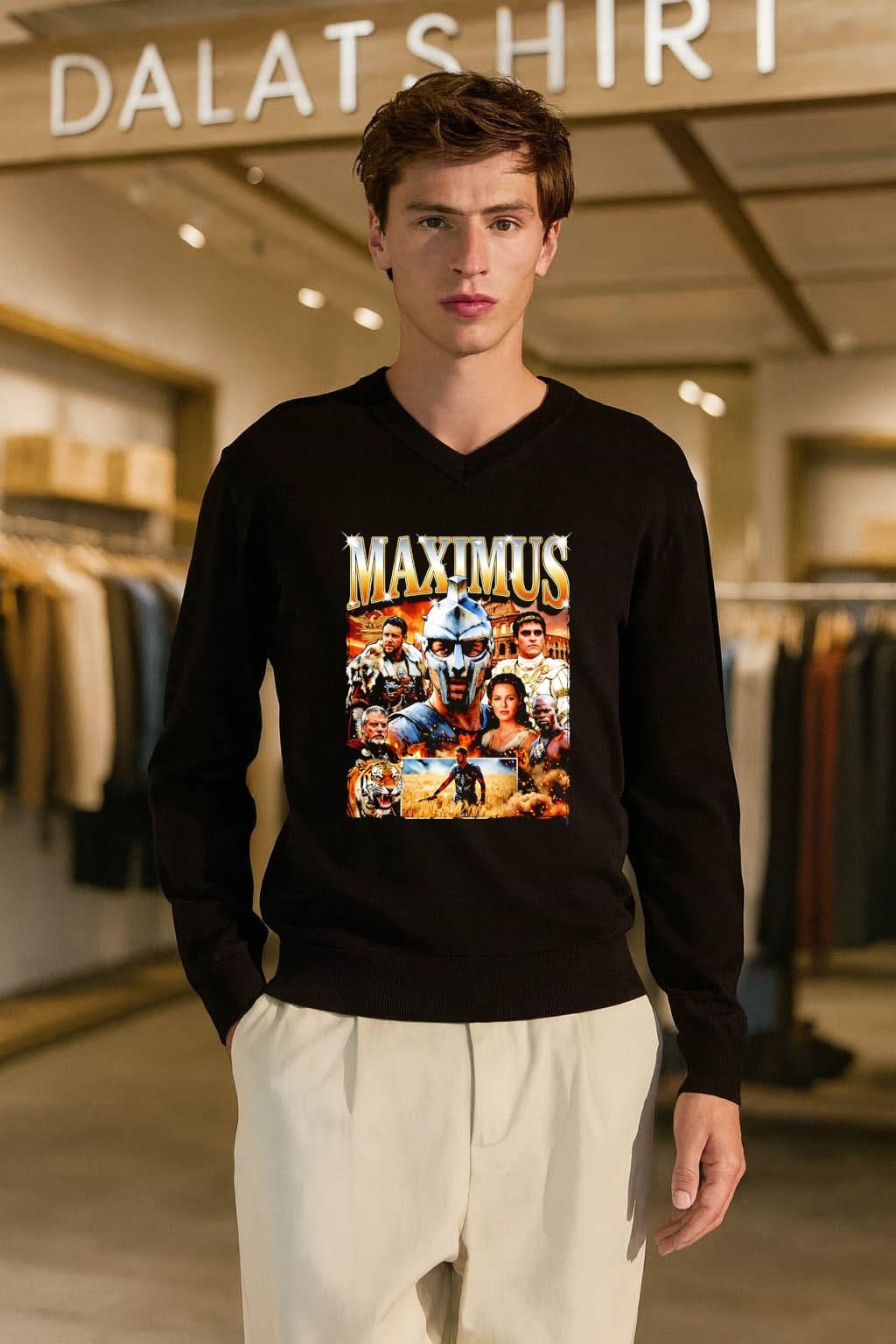 Maximus Gladiator Russell Crowe Joaquin Phoenix Colosseum Tiger Ancient Rome shirt