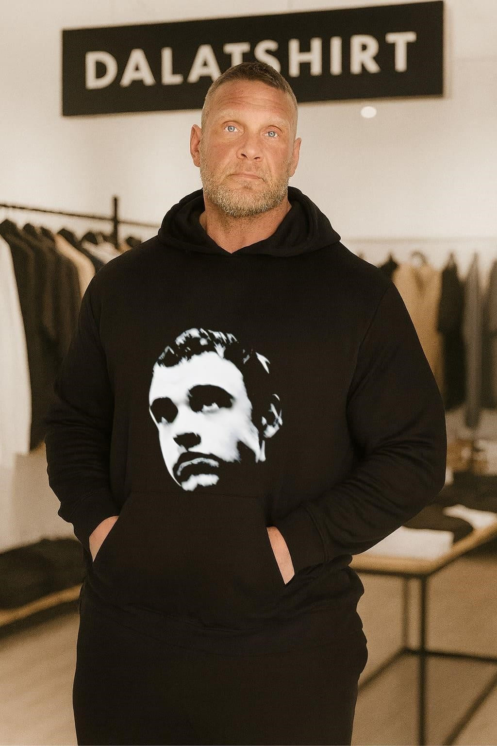 Maxwell Jacob Friedman MJF black and white face shirt