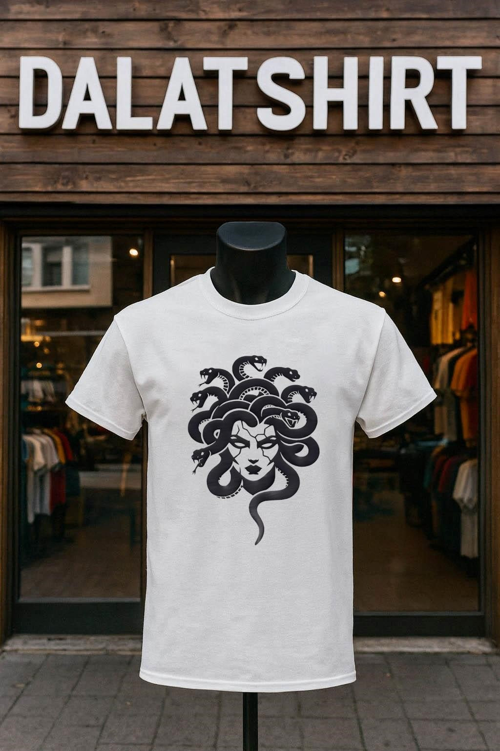 Medusa Gorgan Head with Snake Hair Mythological Creature shirt