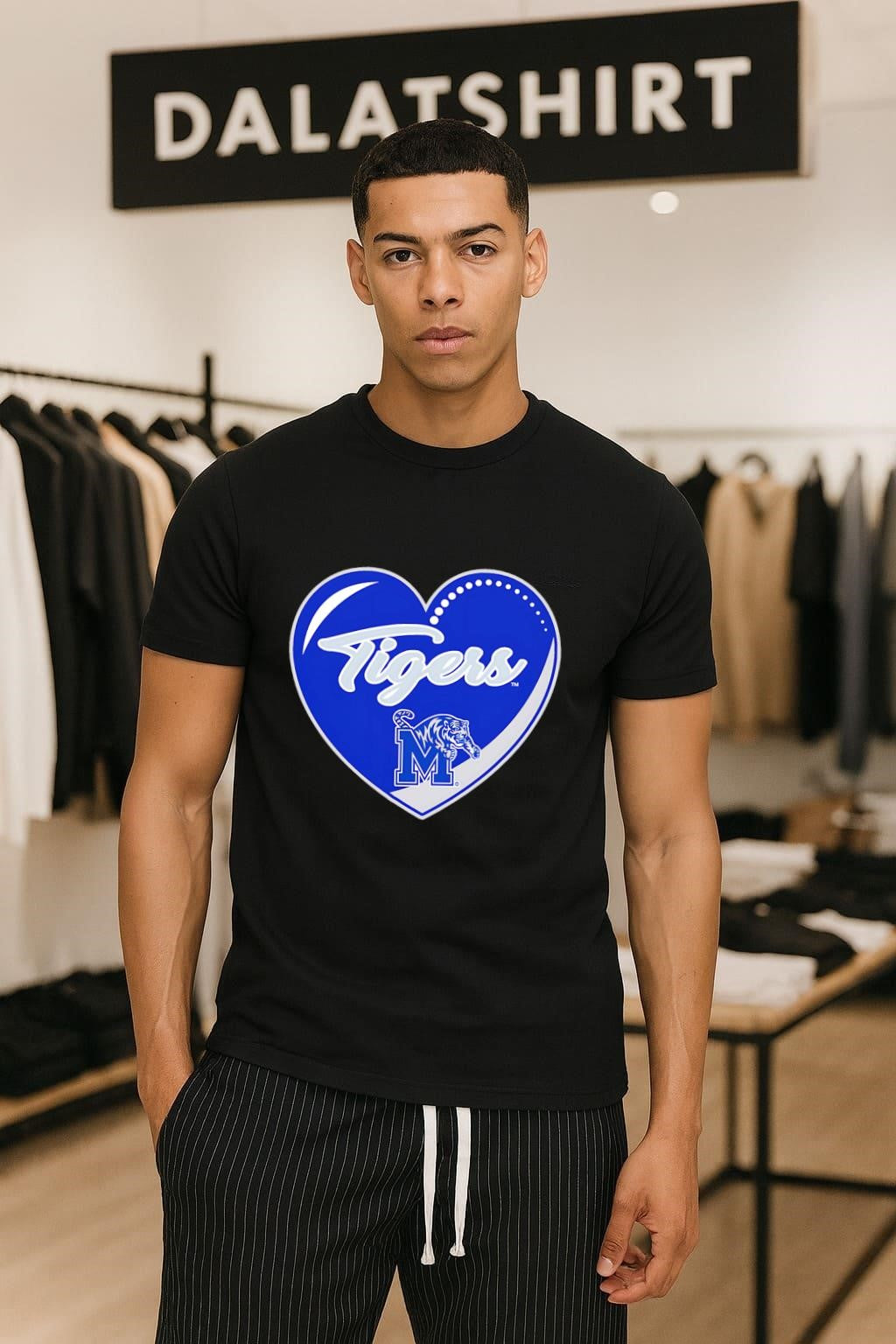 Memphis Tigers Bubble Heart shirt