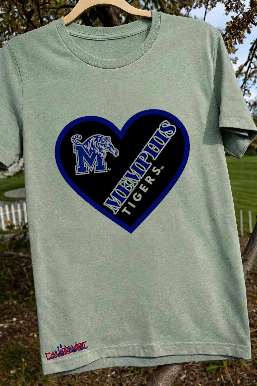 Memphis Tigers heart black shirt