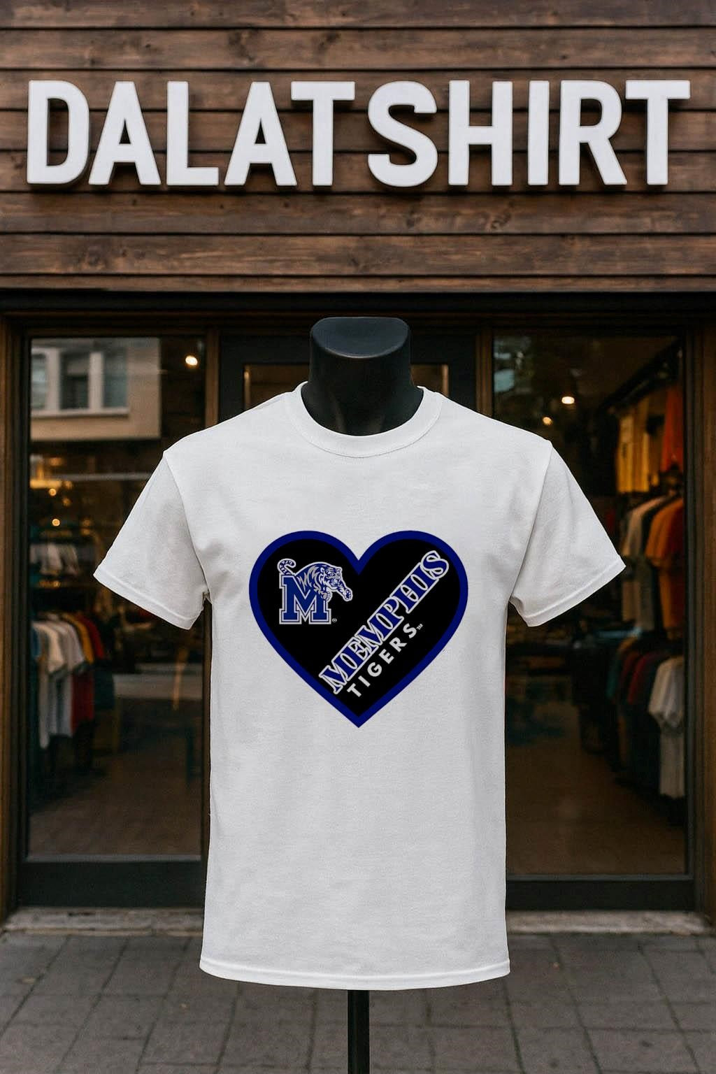 Memphis Tigers heart black shirt