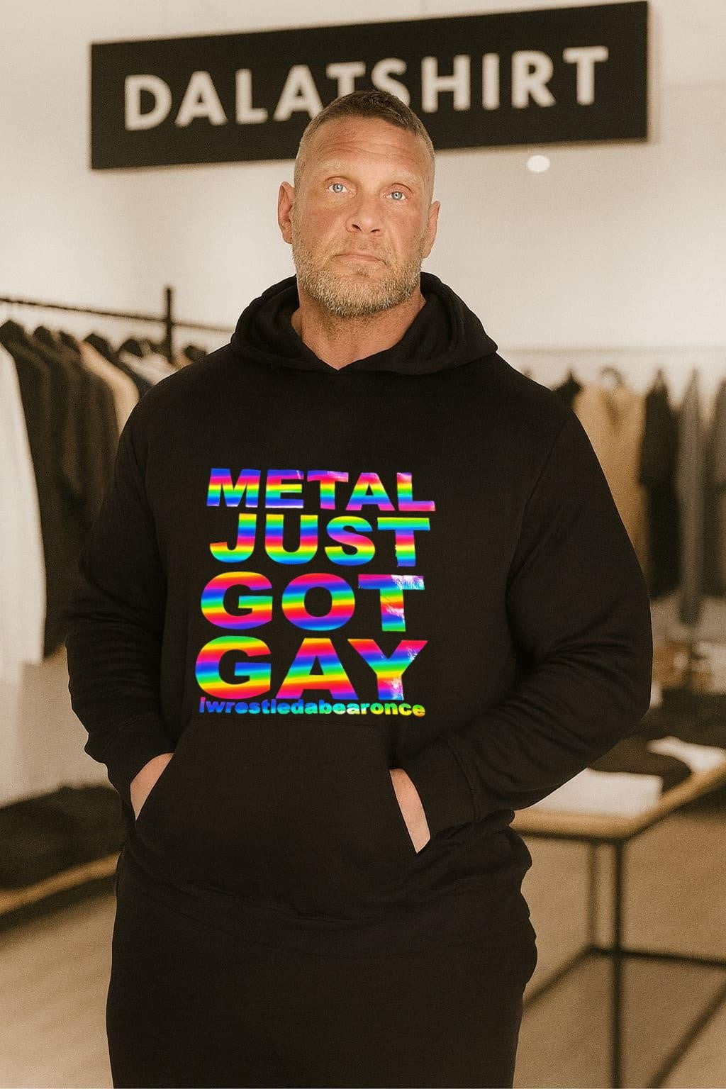 Metal Just Got Gay Iwrestledabearonce Rainbow shirt