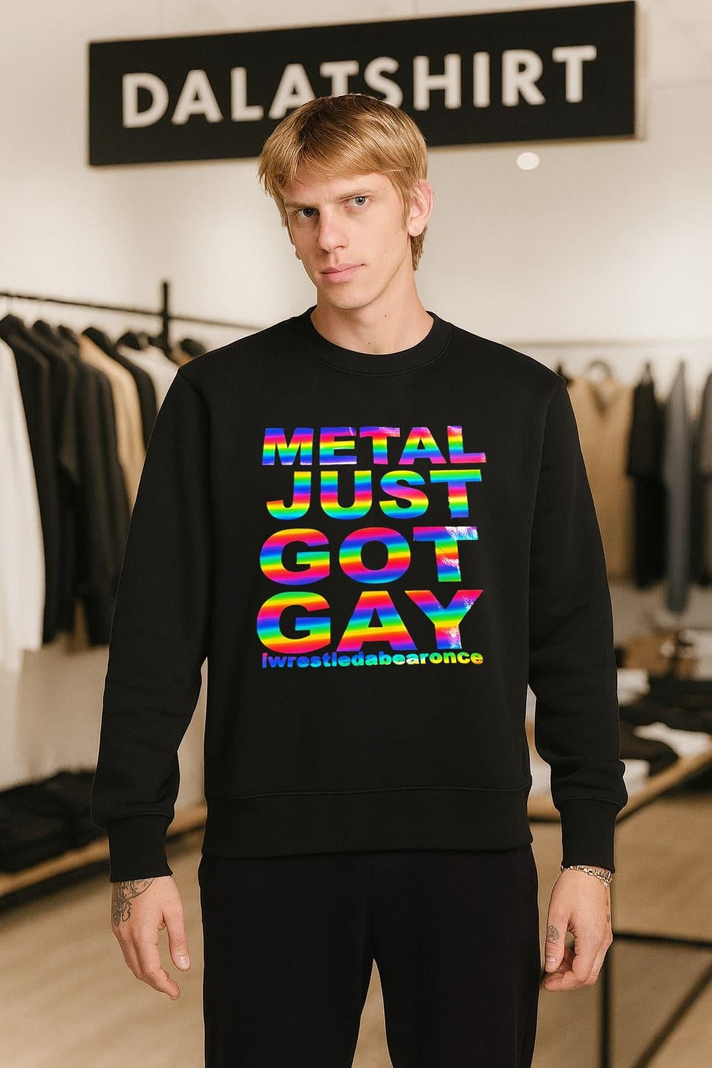 Metal Just Got Gay Iwrestledabearonce Rainbow shirt