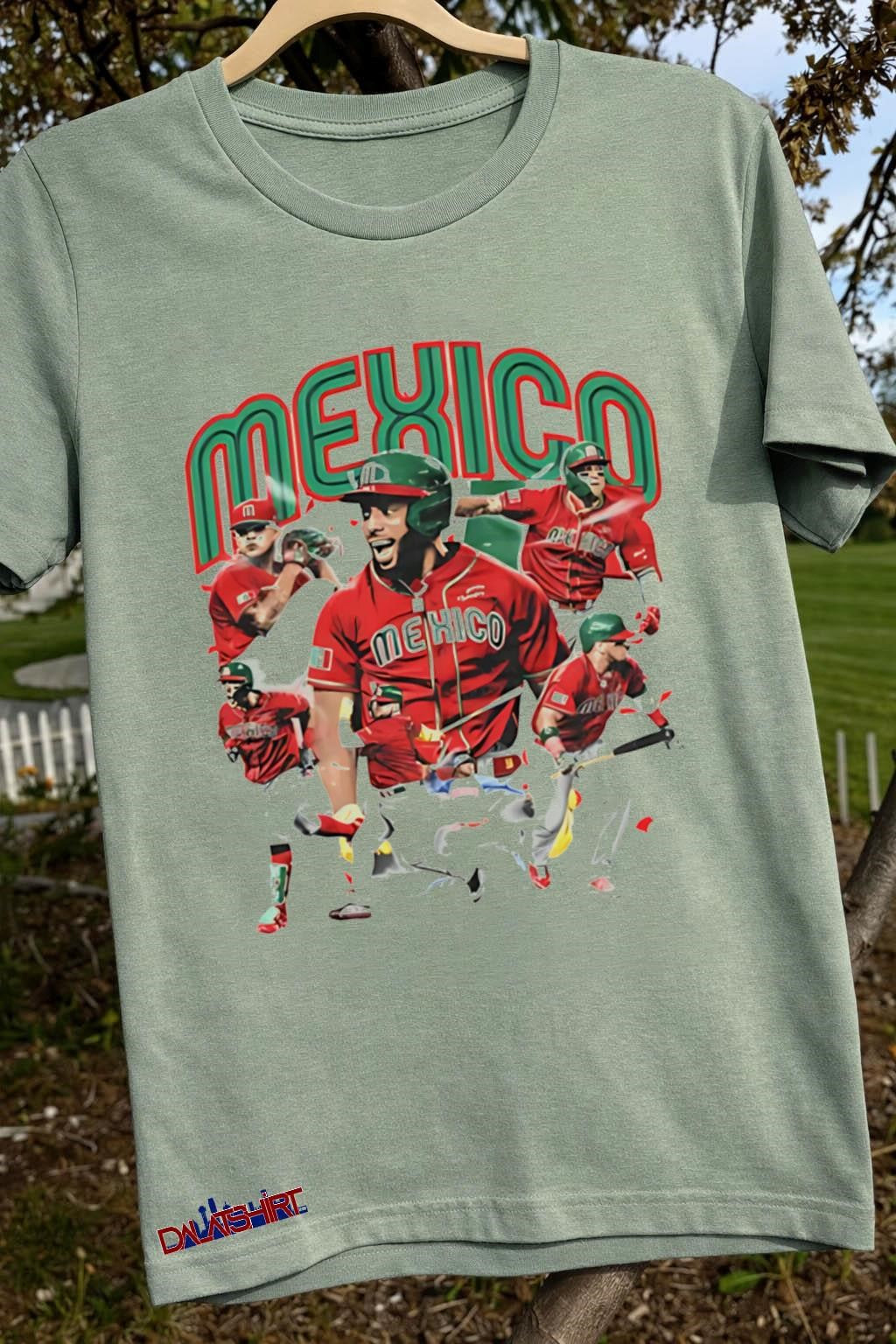 Mexico National Baseball Team Player Collage Graphic shirt