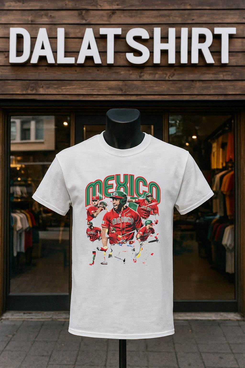 Mexico National Baseball Team Player Collage Graphic shirt