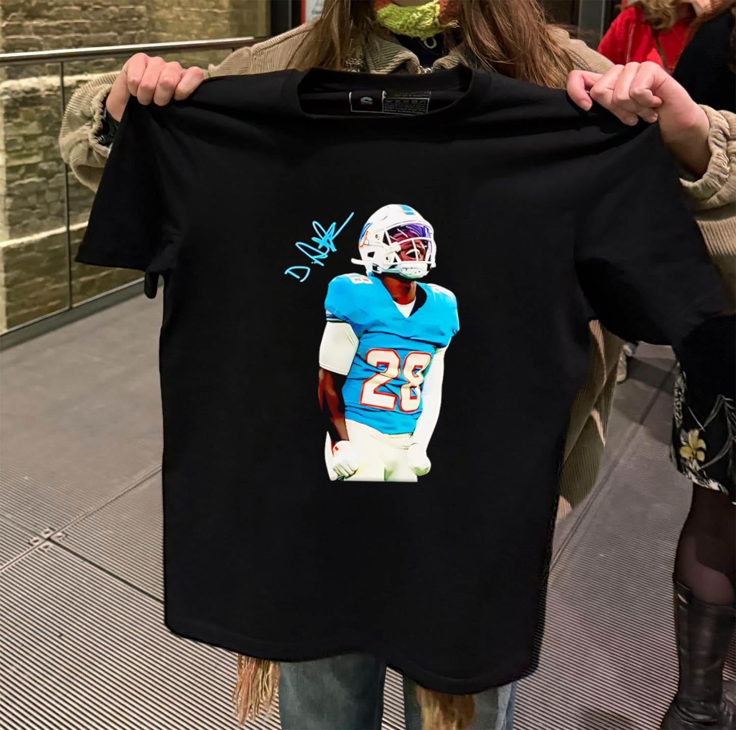 Miami 28 Football Player Celebration Signature shirt