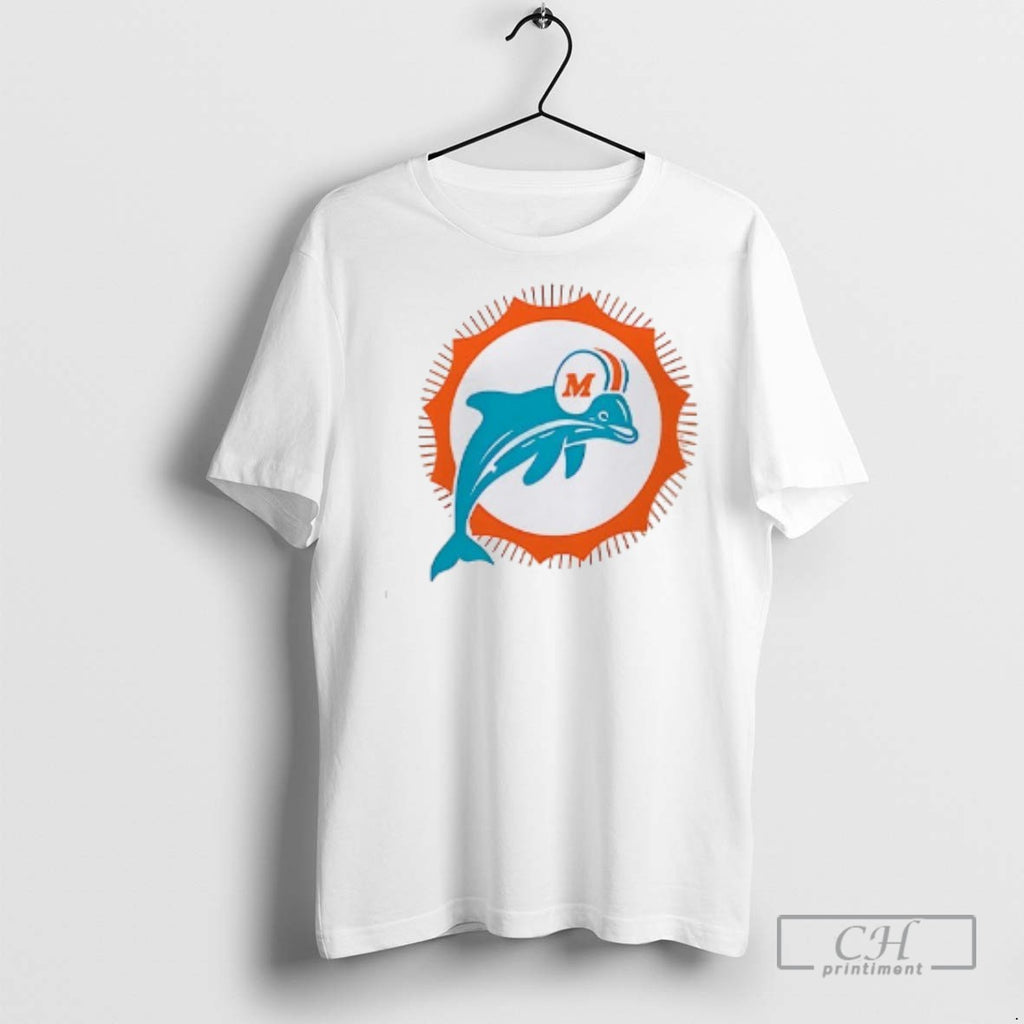 Miami Dolphins Slub Logo T Shirts