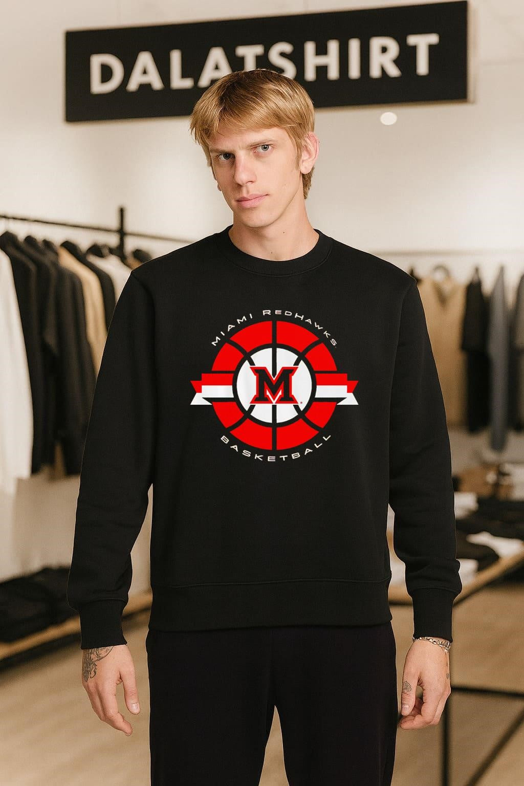 Miami Redhawks Basketball Red Ball Circle Team Logo shirt