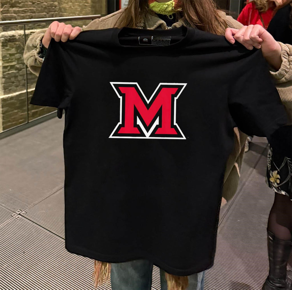 Miami University Redhawks Block Letter M Logo shirt