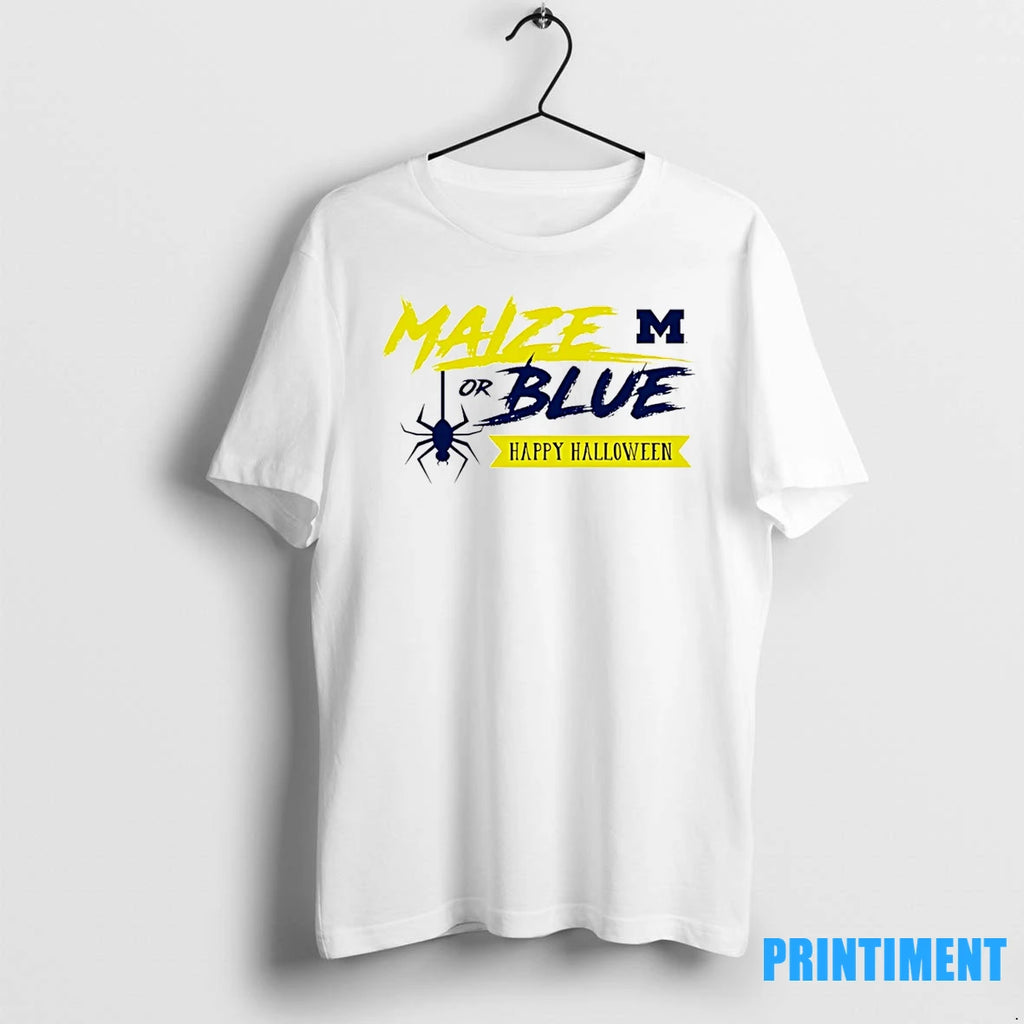Michigan Wolverines Maize Or Blue Spider Halloween Tshirts Sweater