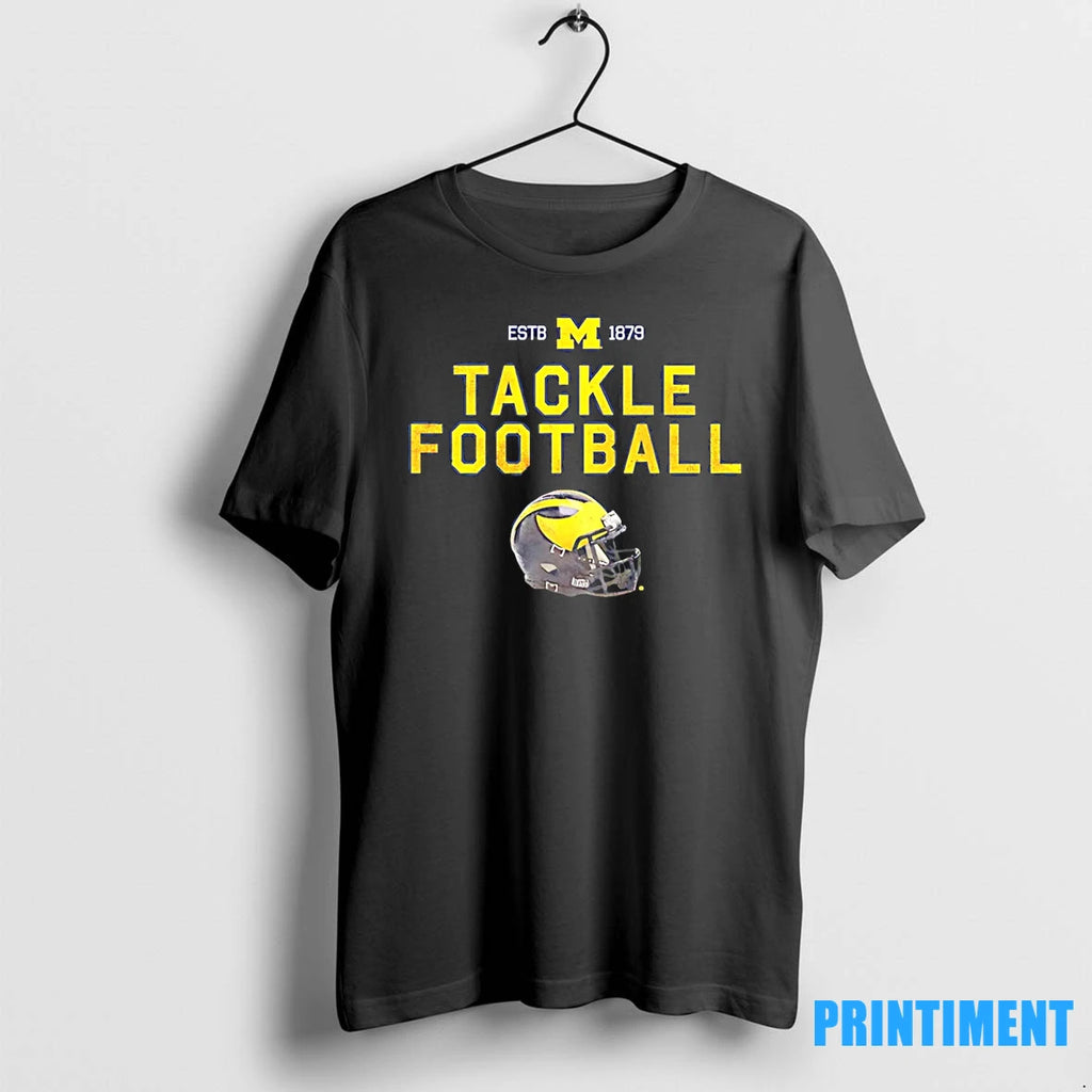 Michigan Wolverines Tackle Football Helmets Tshirts Sweater
