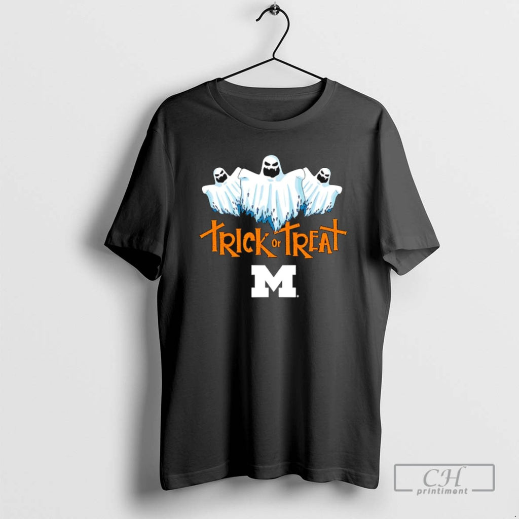 Michigan Wolverines Trick Or Treat Ghosts Halloween T Shirts