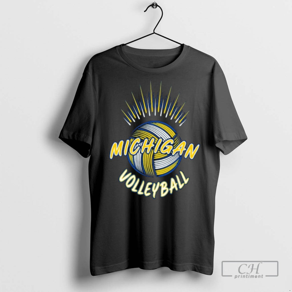 Michigan Wolverines Volleyball Spike T Shirts