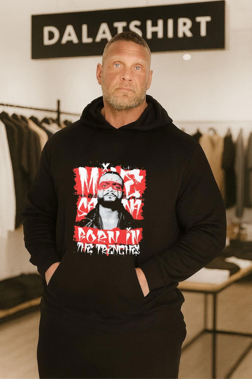 Mike Santana Born in the Trenches Face Paint shirt