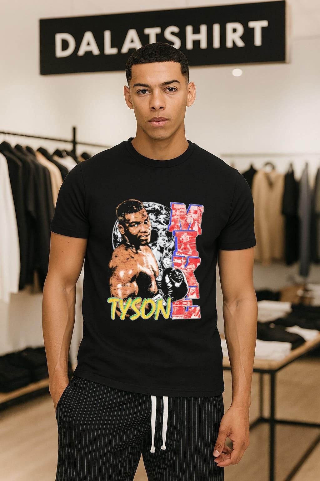 Mike Tyson Heavyweight Boxing World Champion Montage Graphic shirt