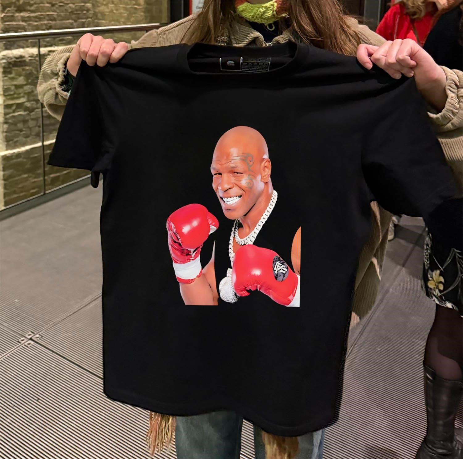 Mike Tyson Iron Mike Boxing Gloves Diamond Chain shirt