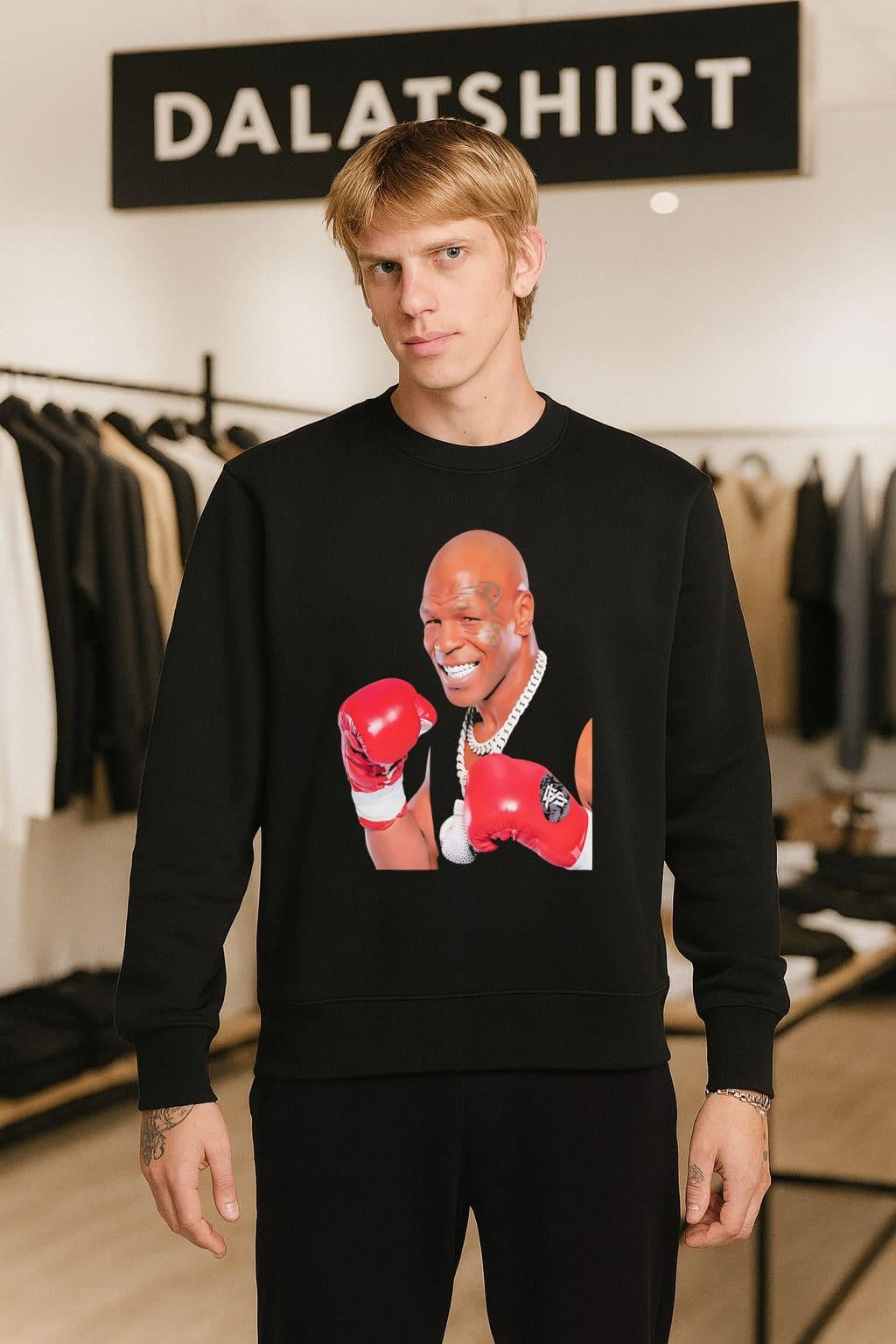Mike Tyson Iron Mike Boxing Gloves Diamond Chain shirt
