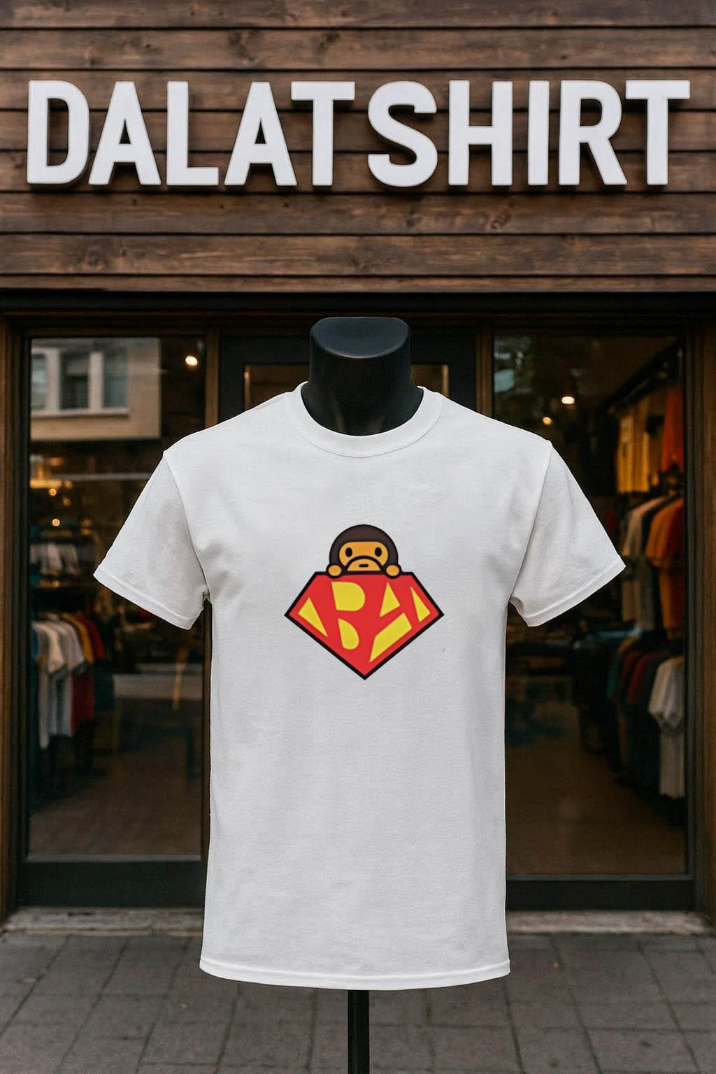 Milo Ape Bape Super Hero Logo shirt