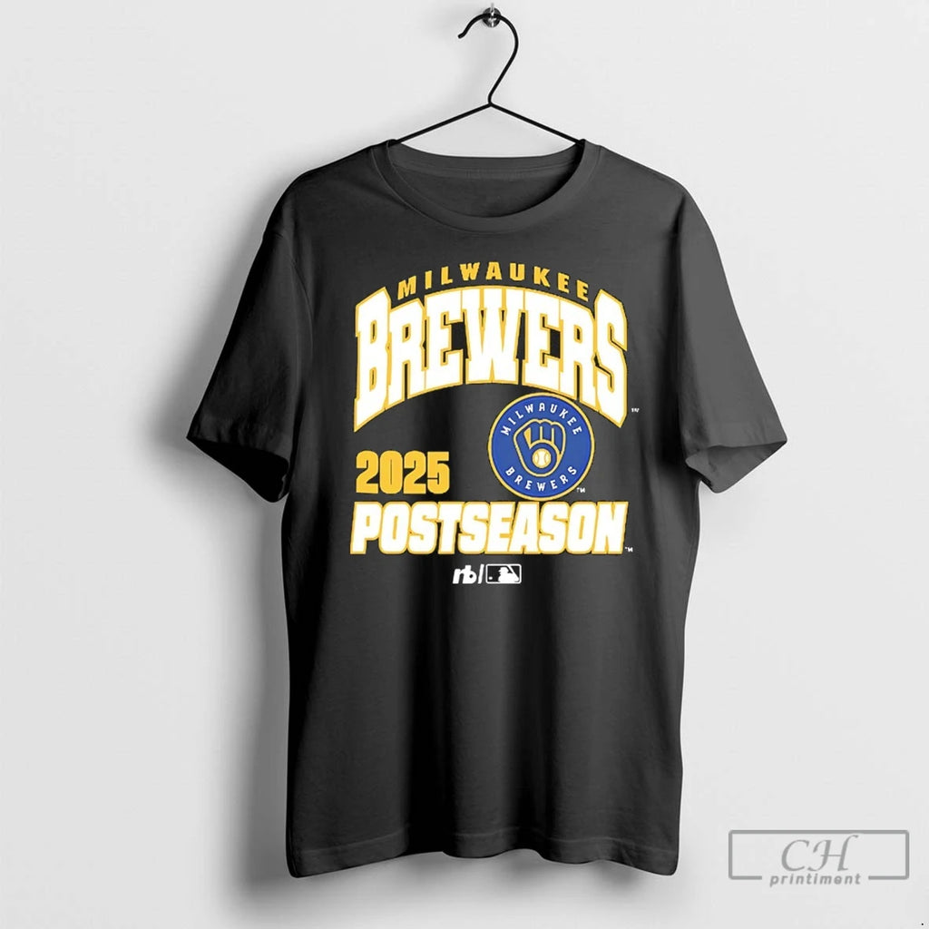 Milwaukee Brewers Baseball 2025 Mlb Postseason Graphic T Shirts