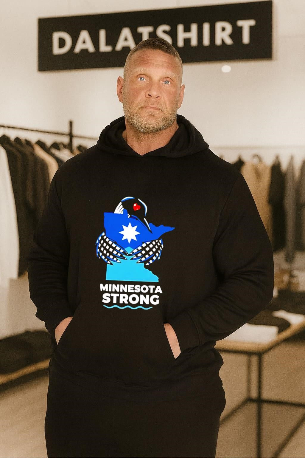 Minnesota Strong State Outline Loon With Heart Logo shirt
