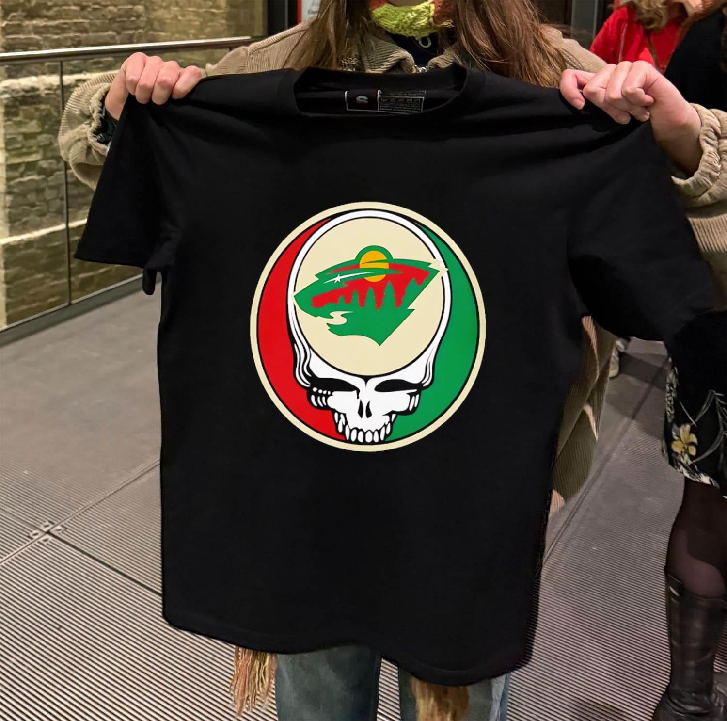 Minnesota Wild Grateful Dead Skull shirt
