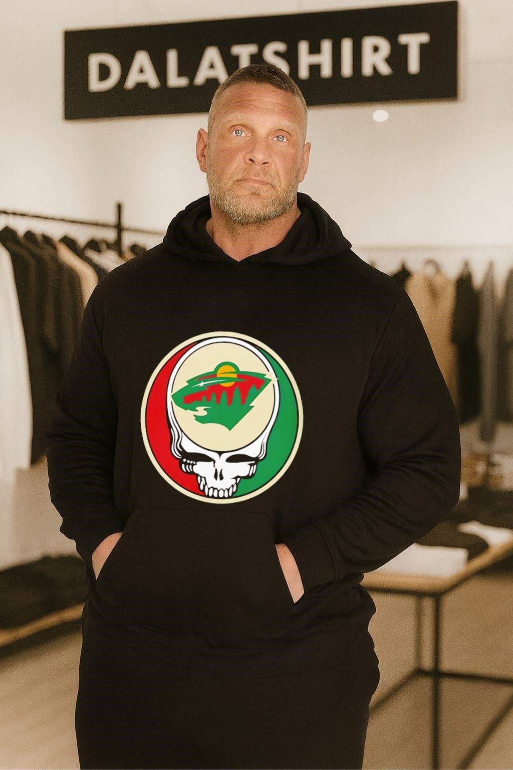 Minnesota Wild Grateful Dead Skull shirt