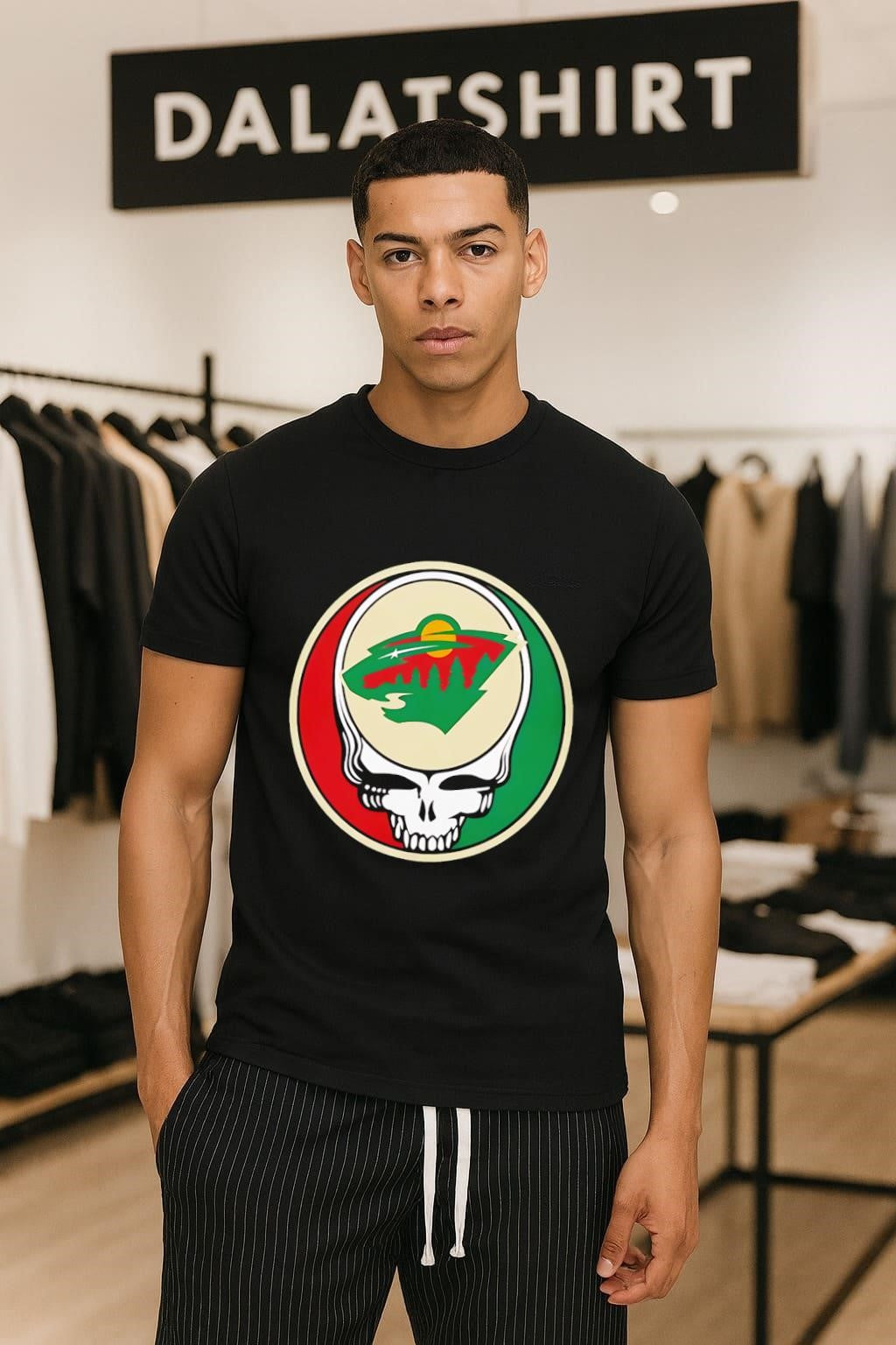Minnesota Wild Grateful Dead Skull shirt