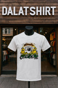 Minolta Camera with Yellow and Green Hibiscus Flowers shirt