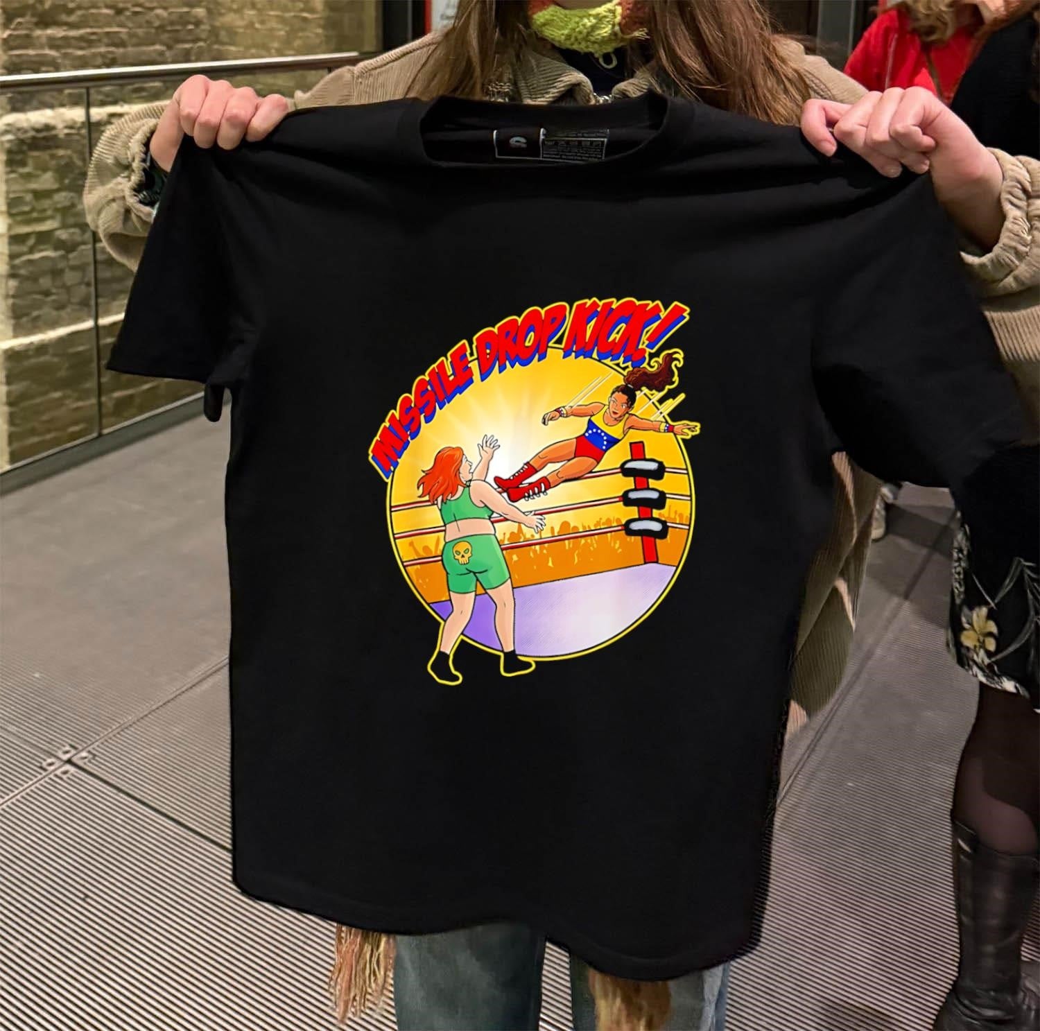 Missile Dropkick Women Wrestling Ring shirt