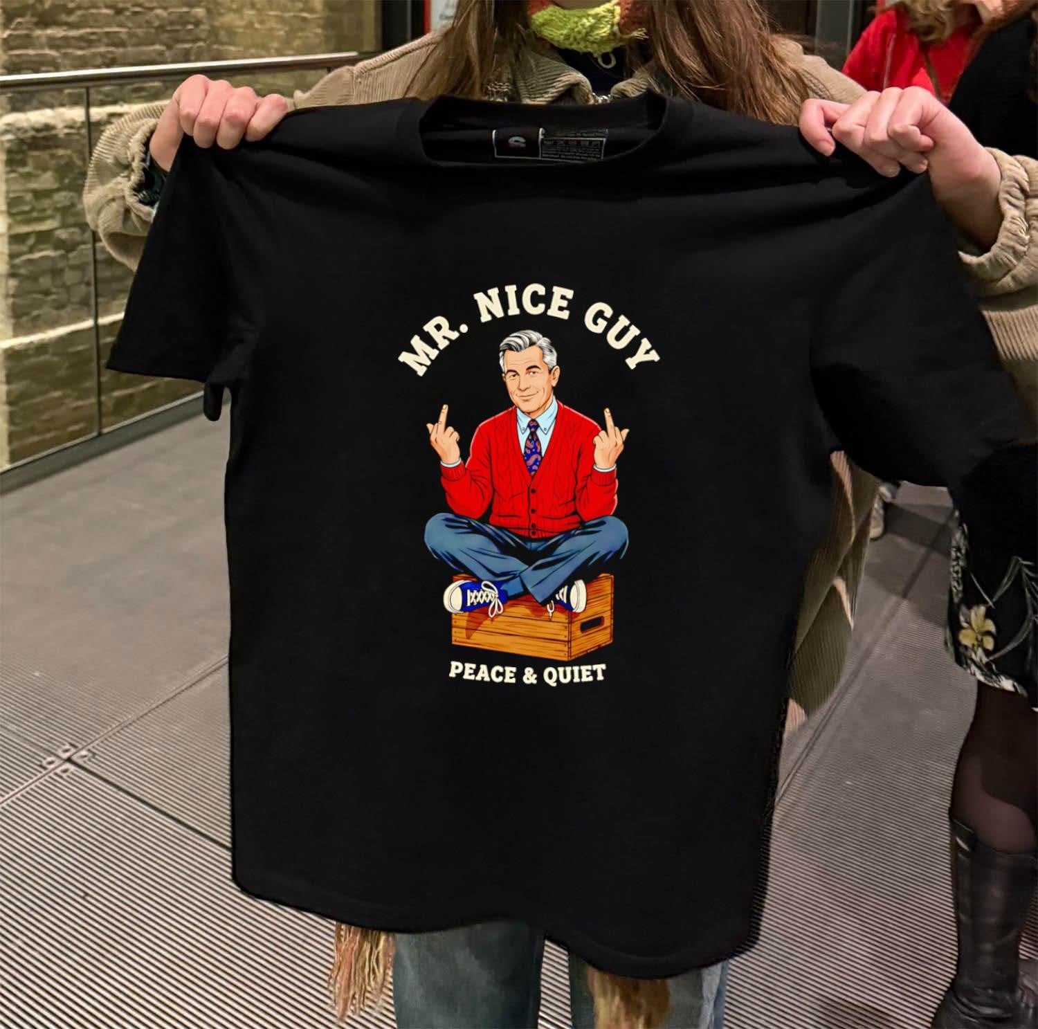 Mister Rogers Mr. Nice Guy Peace & Quiet shirt
