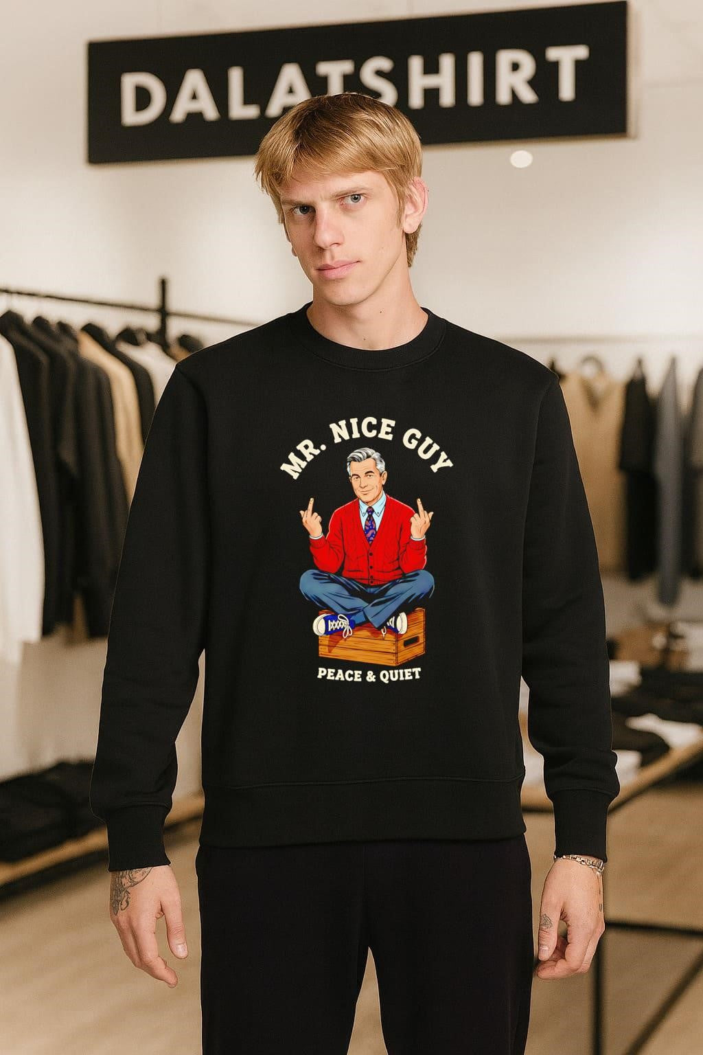 Mister Rogers Mr. Nice Guy Peace & Quiet shirt
