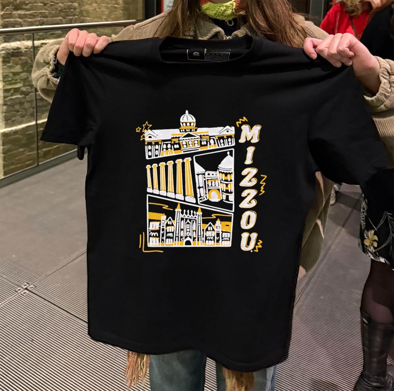 Mizzou University Of Missouri Columns And Campus Architecture Sketch shirt