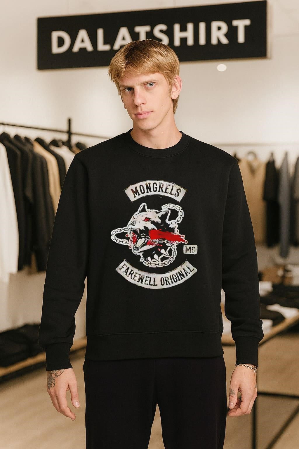 Mongrels MC Farewell Original Dog Skull Chain shirt