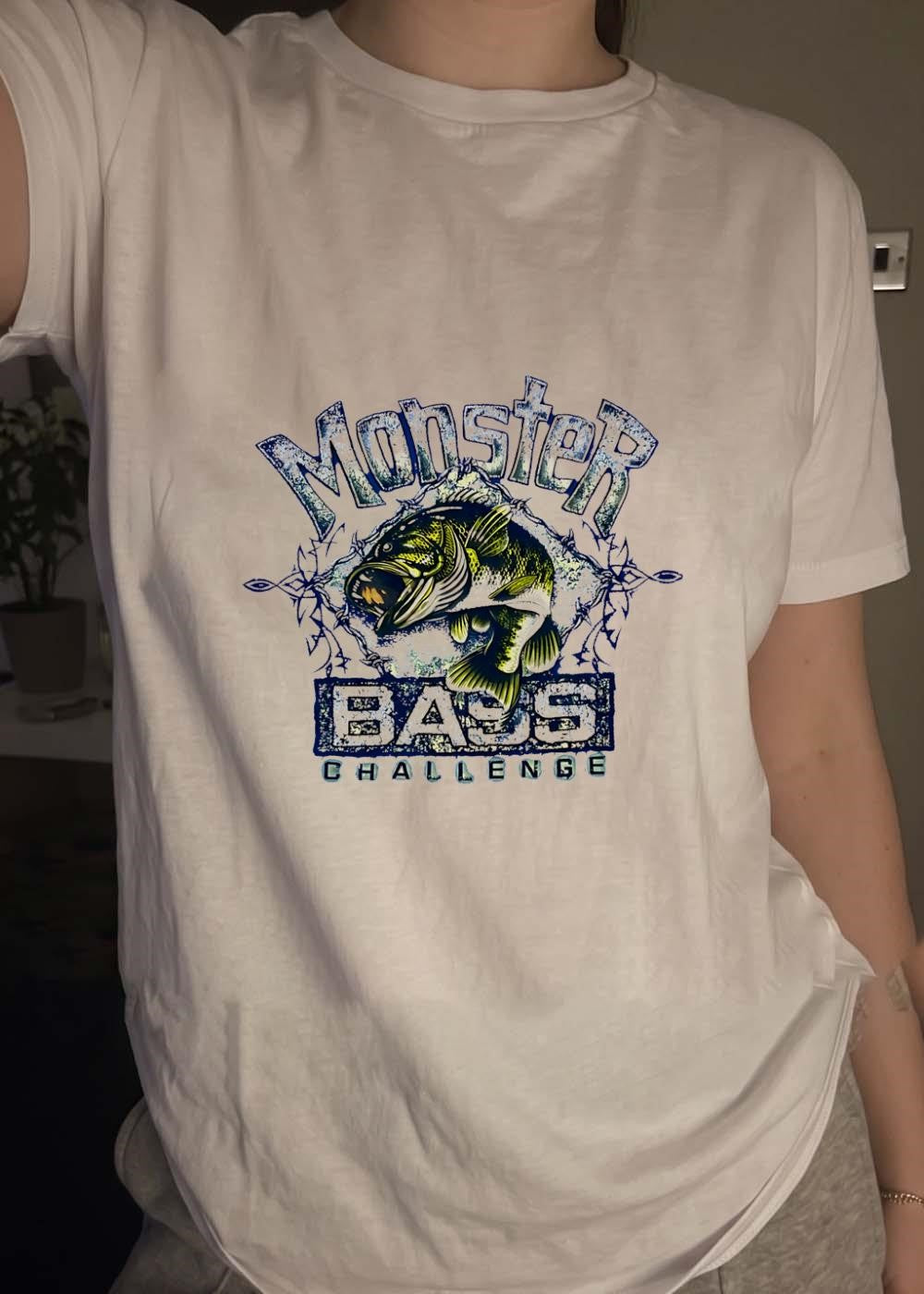 Monster Bass Challenge Largemouth Fishing Barbed Wire shirt