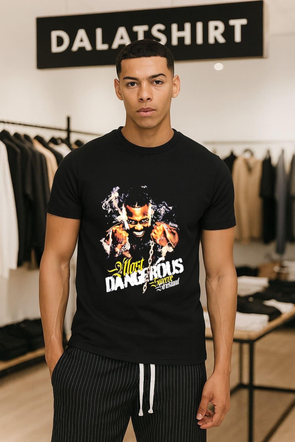 Most Dangerous Swerve Strickland Wrestler Portrait shirt