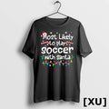 Most Likely To Play Soccer With Santa Christmas Matching Tshirts Sweater