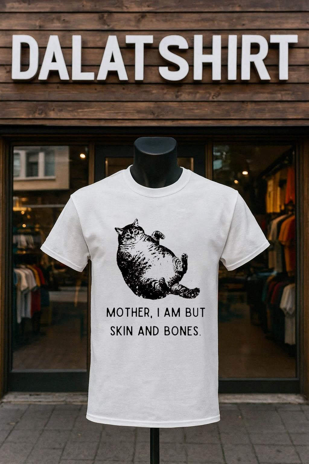 Mother I Am But Skin And Bones Fat Cat shirt