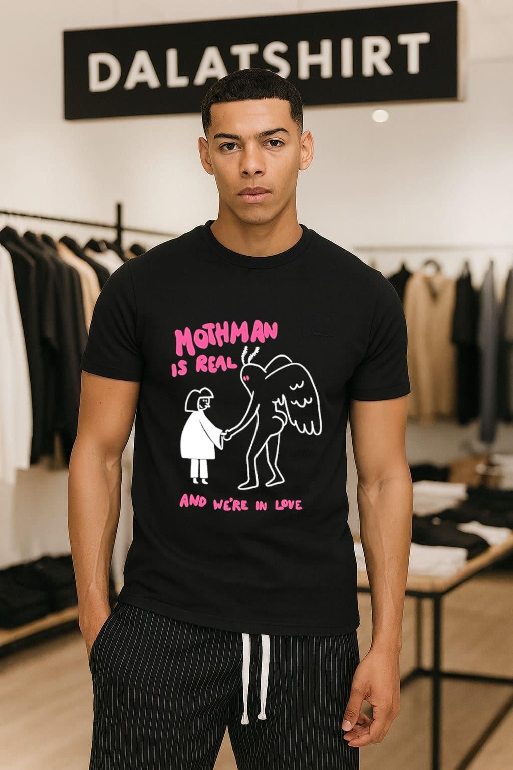 Mothman Is Real and We’re in Love cartoon shirt