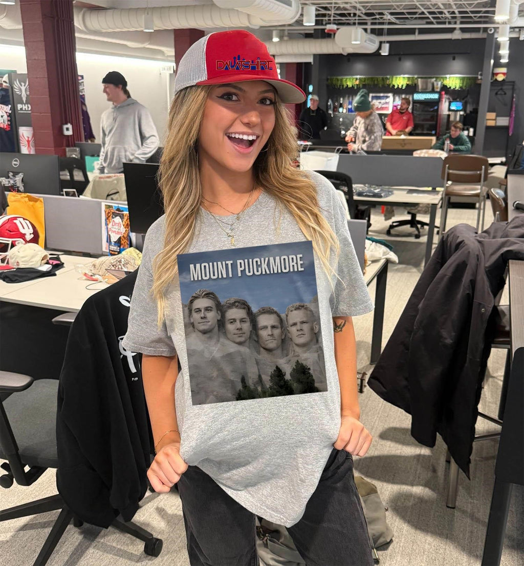 Mount Puckmore Four Hockey Players Carved Into Stone Mountain shirt