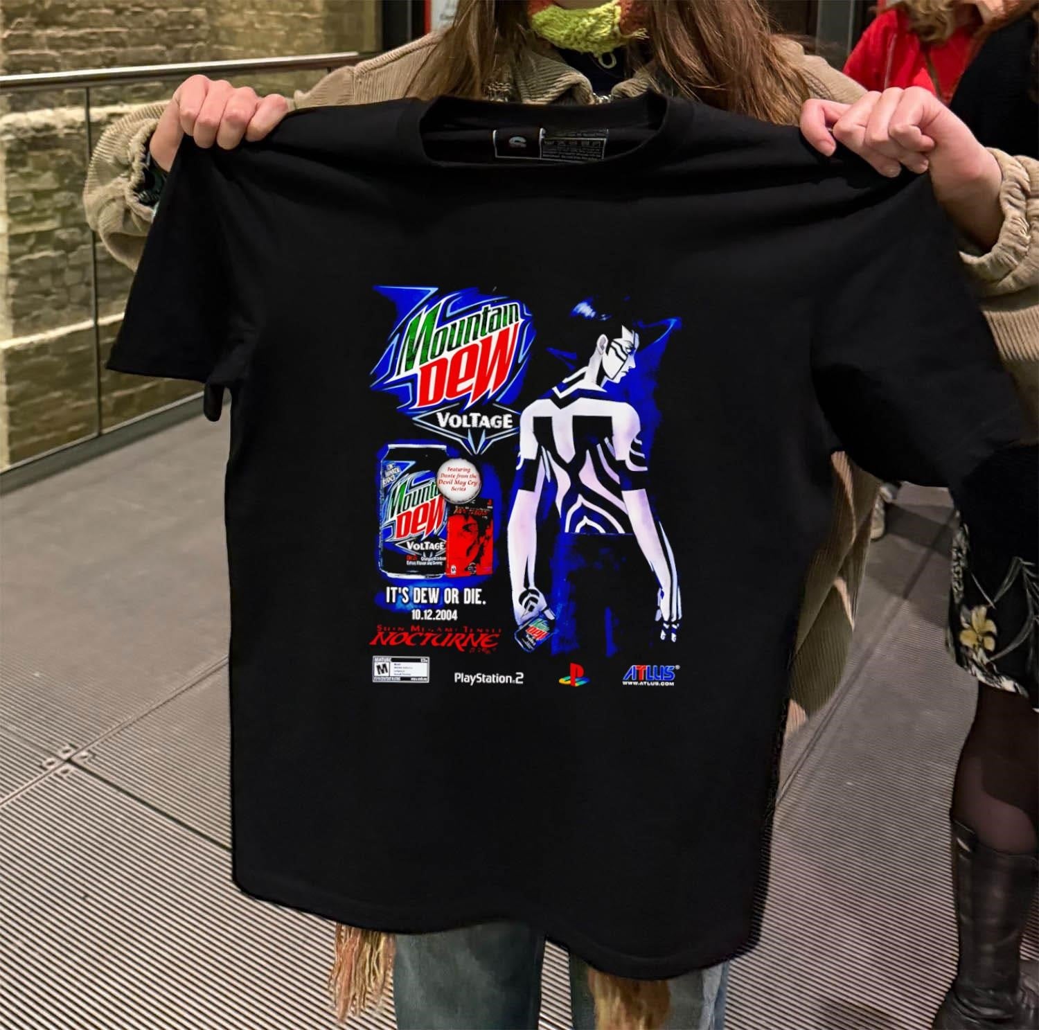 Mountain Dew Voltage Shin Megami Tensei Nocturne Demi-fiend shirt