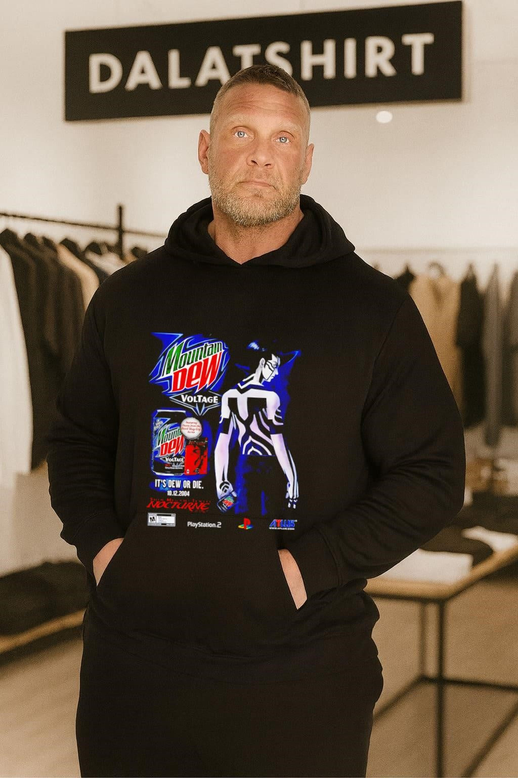Mountain Dew Voltage Shin Megami Tensei Nocturne Demi-fiend shirt