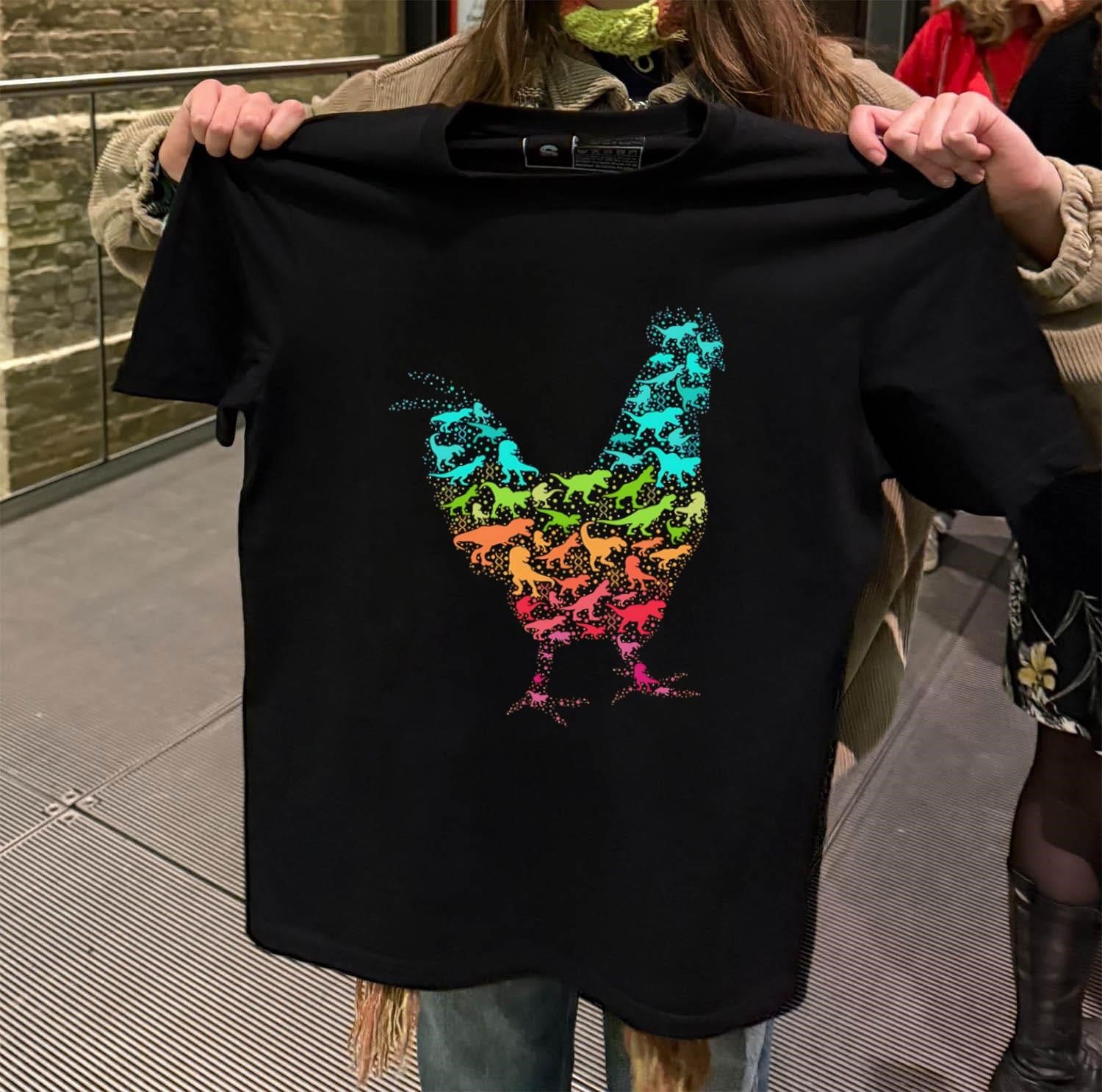 Mr. T-Rex Remember Whor You Are Chicken shirt