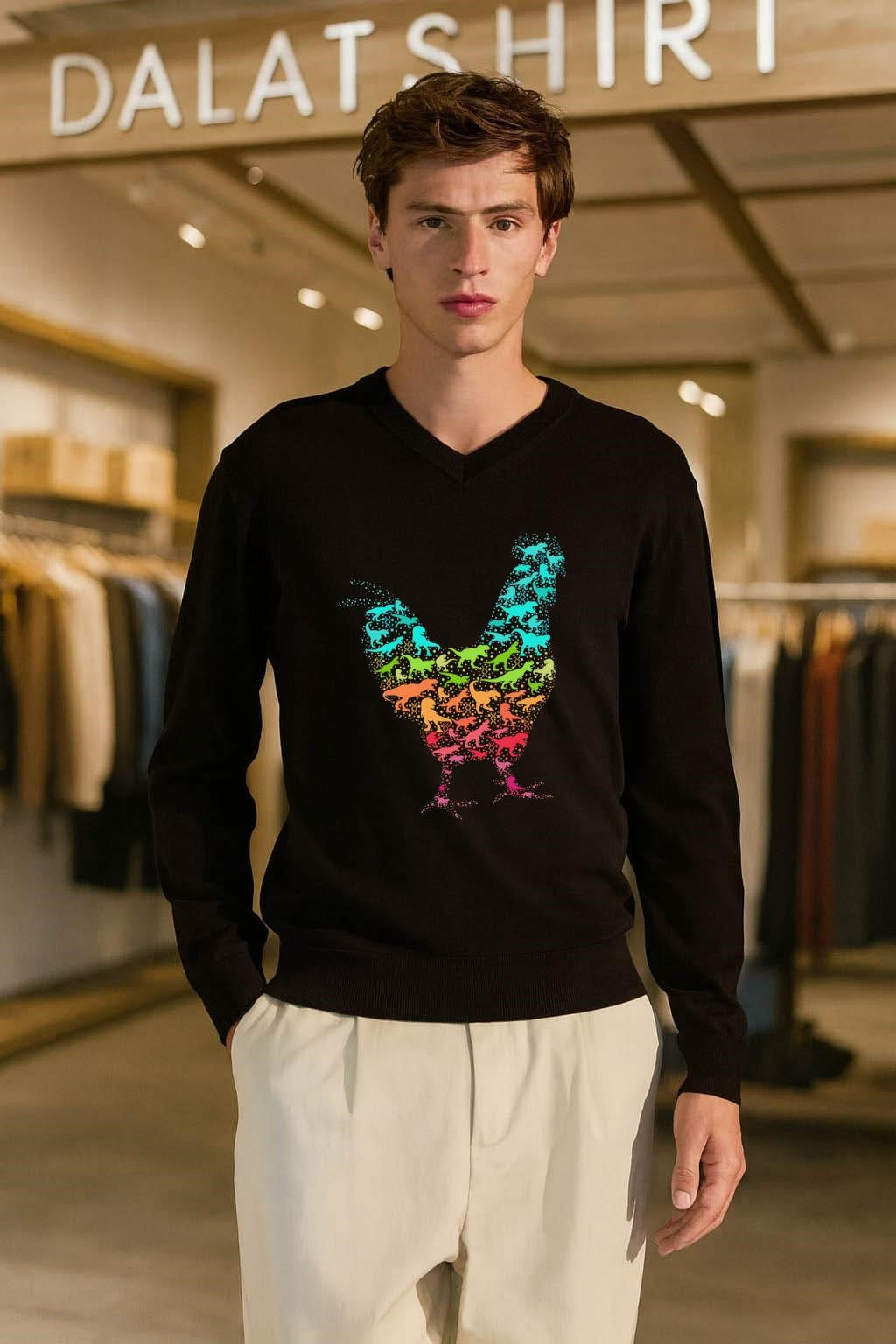 Mr. T-Rex Remember Whor You Are Chicken shirt