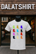 Multi Color Cowboy Boots Graphic Pattern shirt